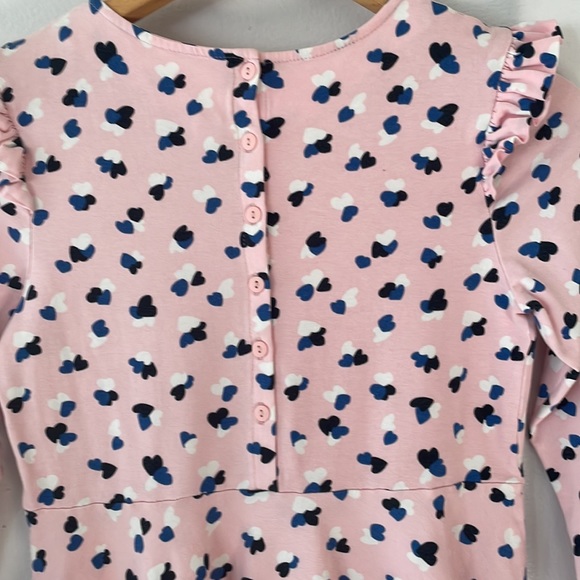 Polarn O. Pyret Sweden Pink button back dress with ruffle at sleeve - Picture 5 of 5